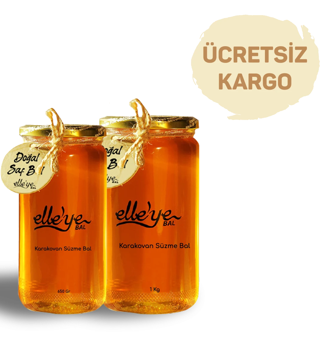 elle’ye Doğal Bal Karakovan Süzme Bal 1 Kg + 650 Gr